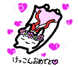 Lovely white rabbit Funyagi-san sticker #8179263