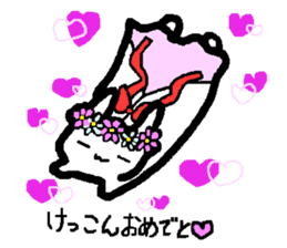 Lovely white rabbit Funyagi-san sticker #8179263