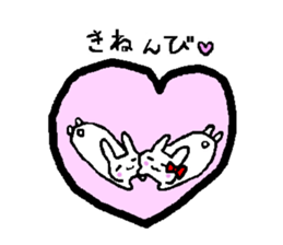 Lovely white rabbit Funyagi-san sticker #8179264