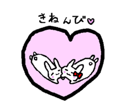 Lovely white rabbit Funyagi-san sticker #8179264