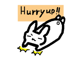 Lovely white rabbit Funyagi-san sticker #8179265