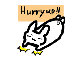 Lovely white rabbit Funyagi-san sticker #8179265