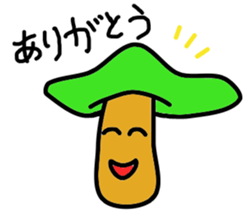 The mushrooms in simple sticker #8179284