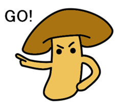 The mushrooms in simple sticker #8179288