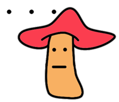 The mushrooms in simple sticker #8179289