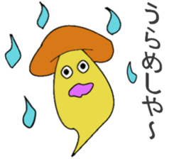 The mushrooms in simple sticker #8179301