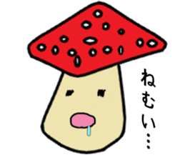 The mushrooms in simple sticker #8179304