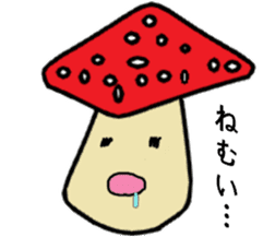 The mushrooms in simple sticker #8179304