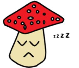 The mushrooms in simple sticker #8179305