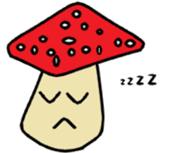 The mushrooms in simple sticker #8179305