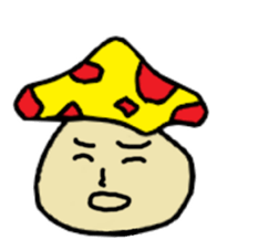 The mushrooms in simple sticker #8179314