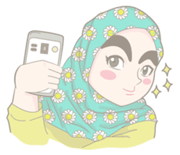 Alis Tebal Hijab Girl sticker #8180243