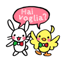 The rabbit and the duck italian sticker2 sticker #8180253