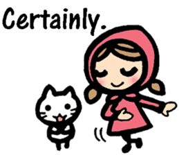 British Englsih with girl and cat sticker #8180326