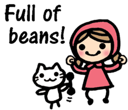 British Englsih with girl and cat sticker #8180333