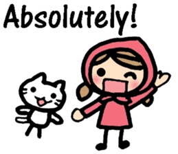 British Englsih with girl and cat sticker #8180336