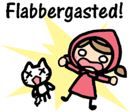 British Englsih with girl and cat sticker #8180347