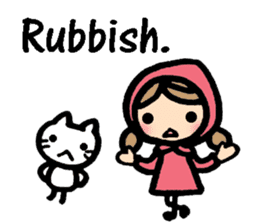 British Englsih with girl and cat sticker #8180353