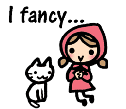 British Englsih with girl and cat sticker #8180355