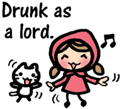 British Englsih with girl and cat sticker #8180357