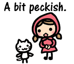 British Englsih with girl and cat sticker #8180360