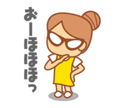 DANGOnoKO 3 Top Knot girl of little mean sticker #8181487