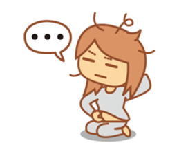 DANGOnoKO 3 Top Knot girl of little mean sticker #8181504