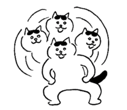 cats who are kurokichi shirokichi sticker #8182228