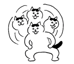 cats who are kurokichi shirokichi sticker #8182228
