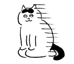cats who are kurokichi shirokichi sticker #8182237