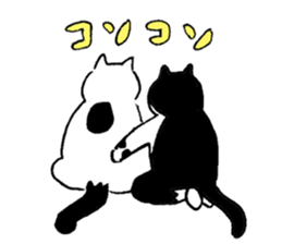cats who are kurokichi shirokichi sticker #8182264