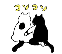 cats who are kurokichi shirokichi sticker #8182264