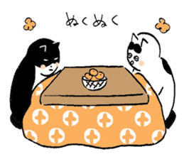 cats who are kurokichi shirokichi sticker #8182265