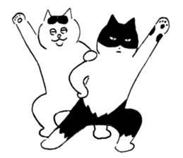 cats who are kurokichi shirokichi sticker #8182266