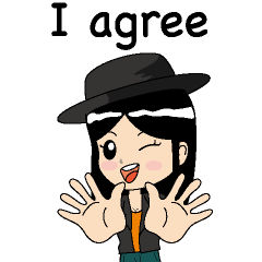 Girl of a black hat English version