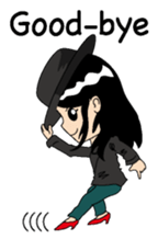 Girl of a black hat English version sticker #8182630