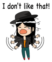 Girl of a black hat English version sticker #8182637