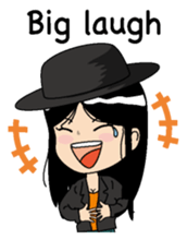 Girl of a black hat English version sticker #8182653