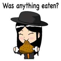 Girl of a black hat English version sticker #8182661