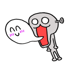 Loose character Alien sticker #8183600