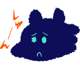 Black dog and White rabbit sticker #8185309