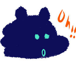 Black dog and White rabbit sticker #8185312