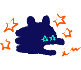 Black dog and White rabbit sticker #8185313