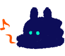 Black dog and White rabbit sticker #8185319