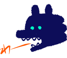 Black dog and White rabbit sticker #8185322