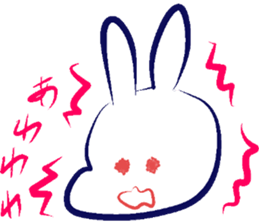 Black dog and White rabbit sticker #8185325