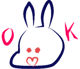 Black dog and White rabbit sticker #8185326