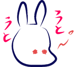 Black dog and White rabbit sticker #8185329