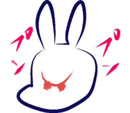 Black dog and White rabbit sticker #8185330