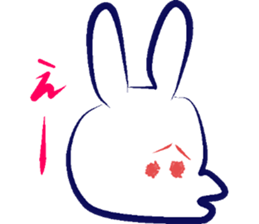 Black dog and White rabbit sticker #8185331